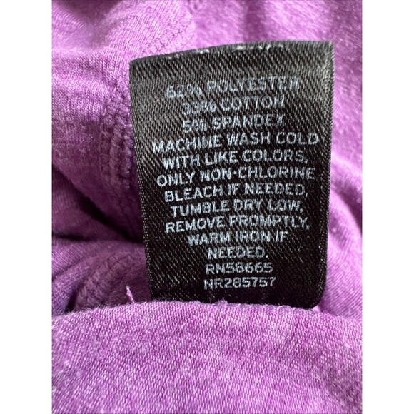 Zella Purple Ruched Active Tee Women's Size M - Picture 5 of 6